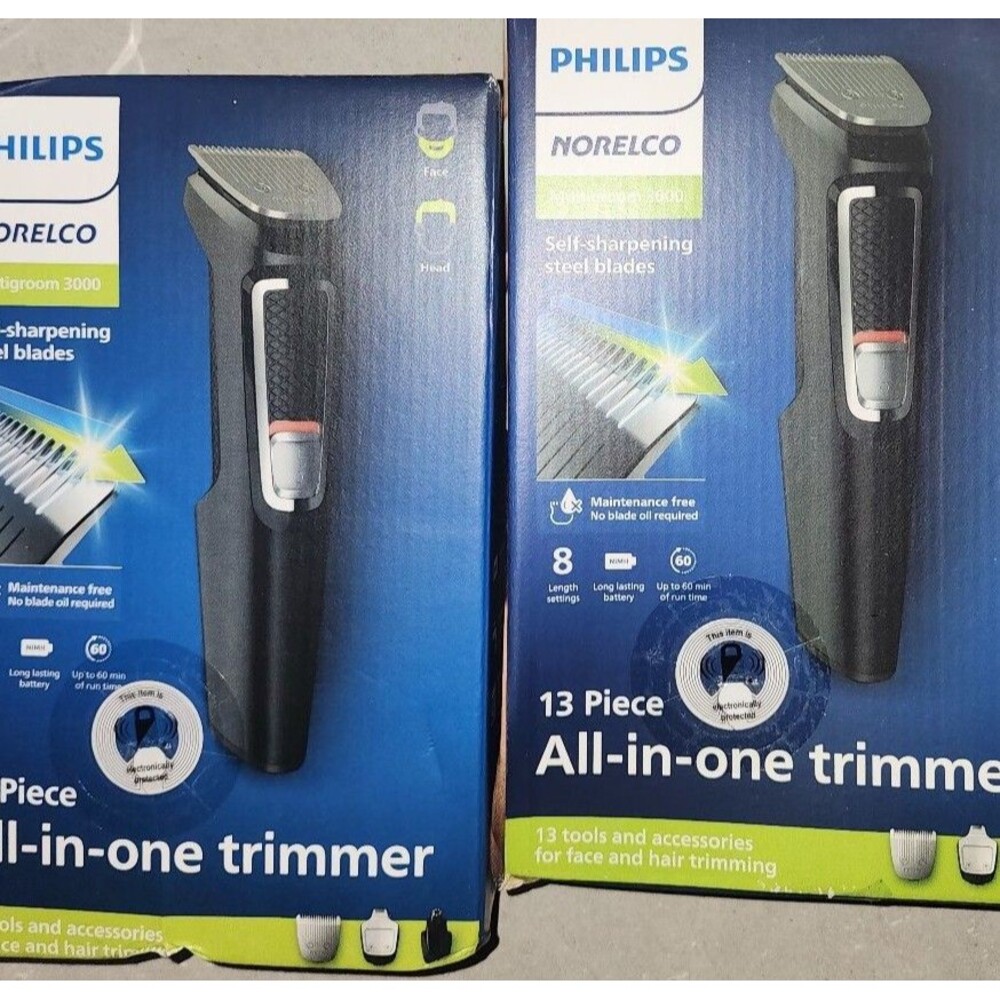Philips Norelco Multigroom Series 3000 13 pc grooming set new 2 PACK
